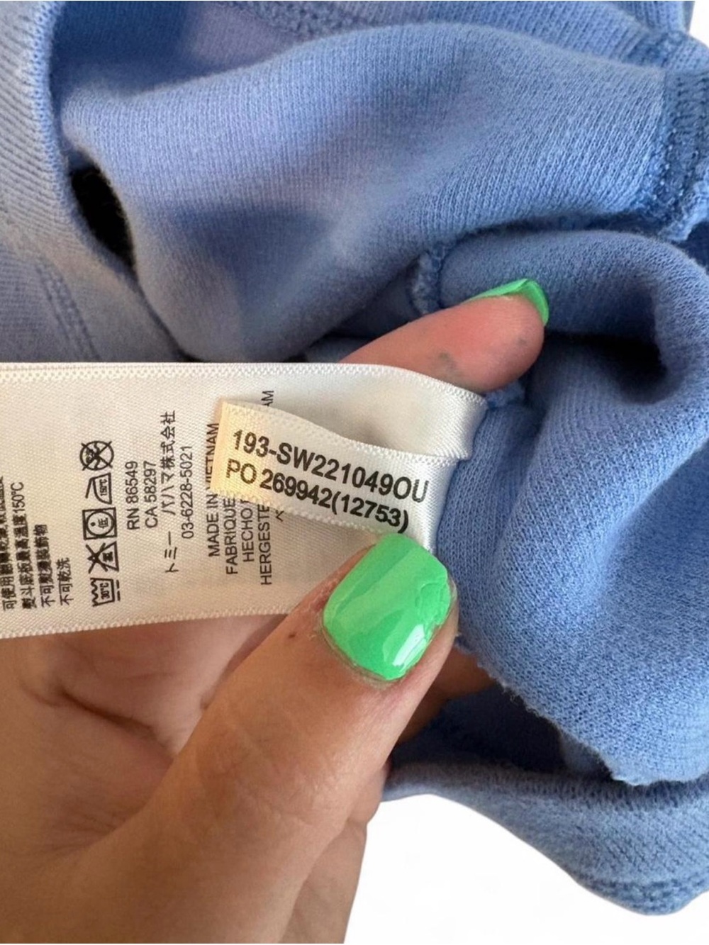 Tommy Bahama Blue Half-Zip Fleece Pullover - Picture 6 of 7